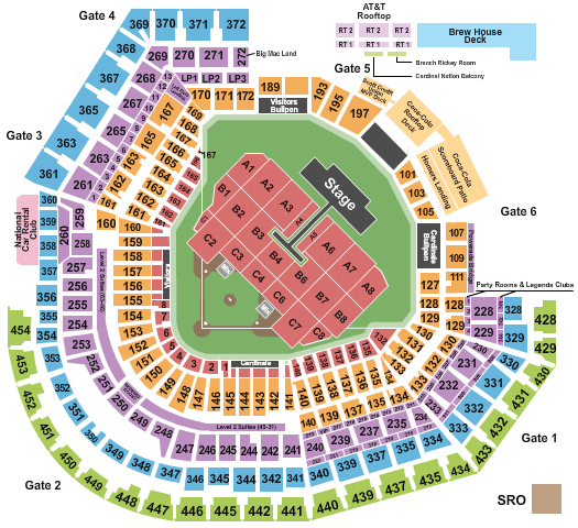 Busch Stadium Post Malone Seating Chart